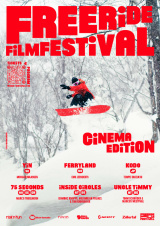 Filmplakat Freeride Filmfestival 2026 - Zwischen Kontrolle und Hingabe